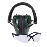 Caldwell E-Max Low Pro Elec. Muff w/ Eye Protection Shooting Glasses