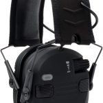 Walker's GWP-RSEQM-BT Razor Slim Electronic Quad Muff w/Bluetooth, NRR22+dB, Low Profile, Black